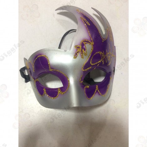 Silver & Purple Masquerade Mask