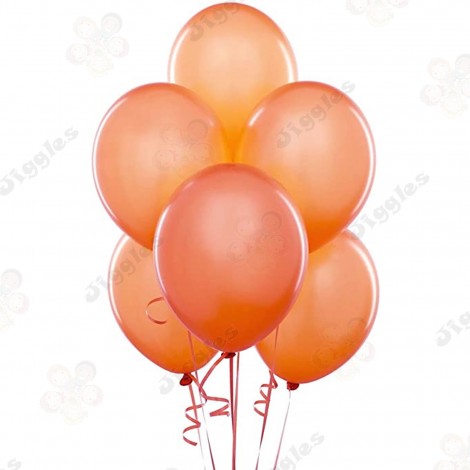 Orange Metallic Balloons 10inch