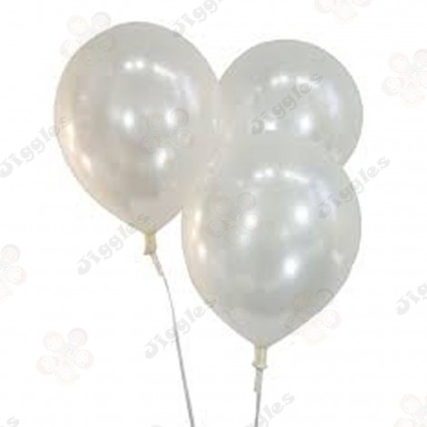 Pearl White Metallic Balloons 10inch