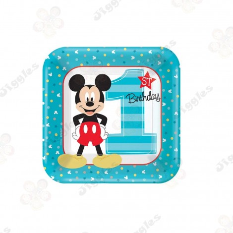 Mickey Mouse 1st Square Dessert Plates