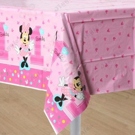 Minnie 1st Birthday Table Cover