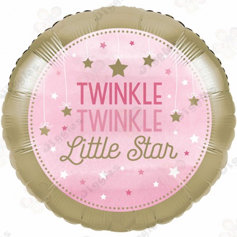 Twinkle Twinkle Little Star Foil Balloon Pink