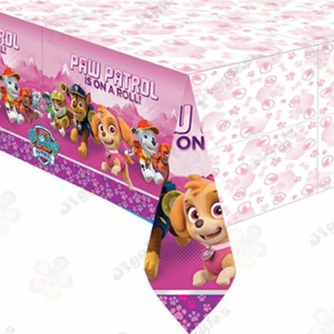 Paw Patrol Pink Table Cover