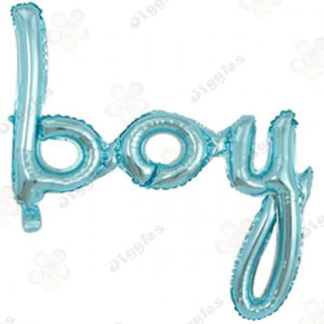 Boy Script Foil Balloon Blue