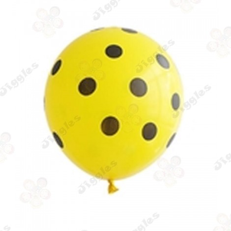 Polka Dot Balloons Yellow 12"