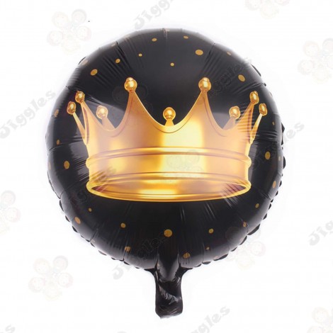 Crown Round Foil Balloon