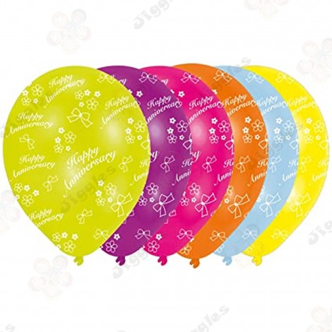 Printed Happy Anniversary Balloons 12"