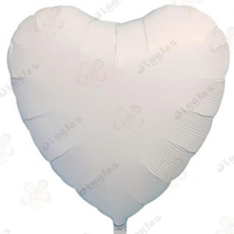 White Heart Foil Balloon 