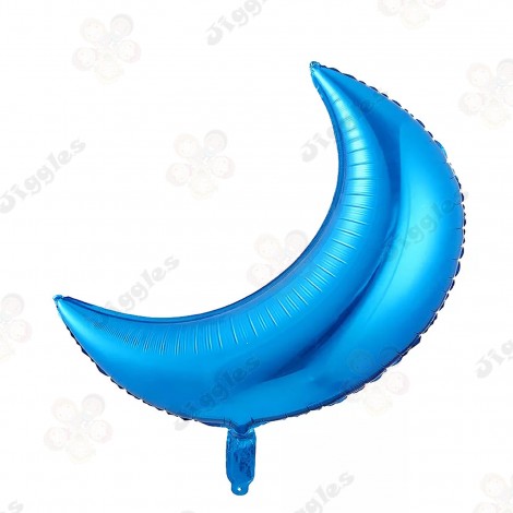 Crescent Moon Foil Balloon 30" Blue