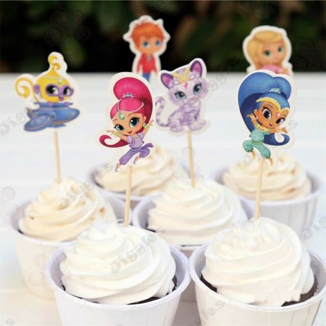 Shimmer and Shine Cupcake Toppers