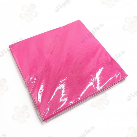 Hot Pink Paper Napkins