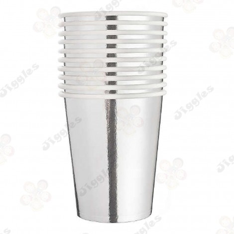 Metallic Silver Paper Cups