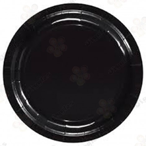 Metallic Black  Paper Plates