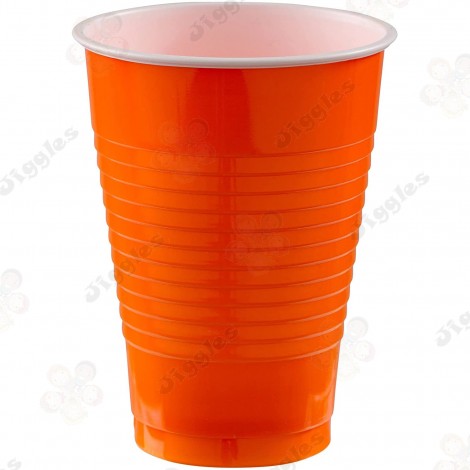 Orange Plastic Cup