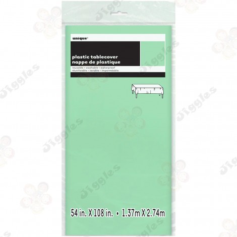 Mint Green Plastic Tablecover