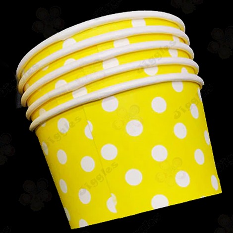 Yellow Polka Dot Candy Cups