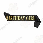Birthday Girl Sash Black