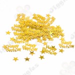 Happy Birthday Gold Table Confetti