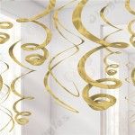 Metallic Gold Swirls Decoration