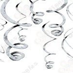 Metallic Silver Swirls Decoration