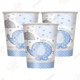 Baby Shower Cups Blue Elephant