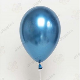 Chrome Balloons Blue 12"