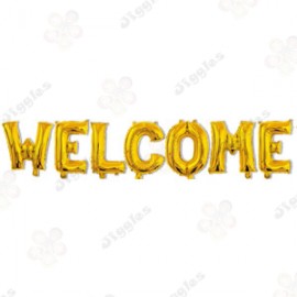 Welcome Foil Balloons Set Gold