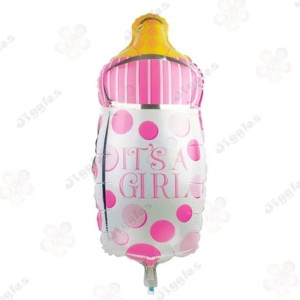 Milk Bottle Foil Balloon Pink Mini