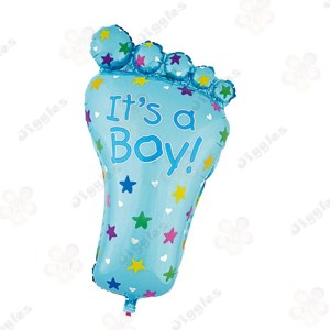 Baby Foot Foil Balloon Blue Large