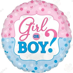Boy or Girl? Gender Reveal Foil Balloon