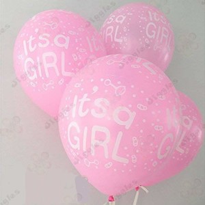 It's A Girl Latex Balloon Pink