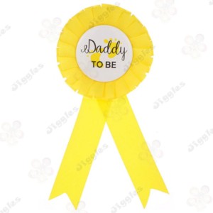 Daddy To Be Badge Yellow