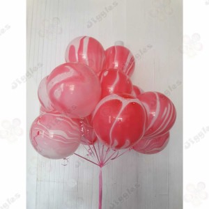 Pink Marbles Balloon Bunch