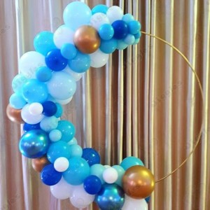 Shades of Blue with Gold Balloon Loop