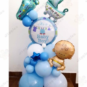 New Baby Boy Balloon Setup