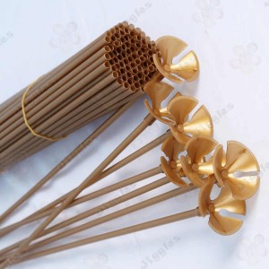 Balloon Sticks with Cups Pack - Gold