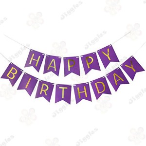 Happy Birthday Banner Purple