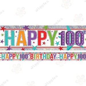Happy 100th Birthday Foil Banner 