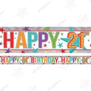 Happy 21st Birthday Foil Banner 