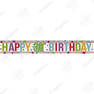 Happy 30th Birthday Foil Banner 