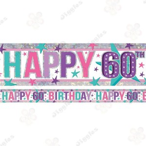 Happy 60th Birthday Foil Banner 