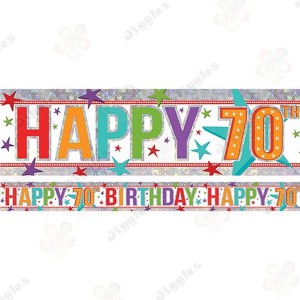 Happy 70th Birthday Foil Banner 