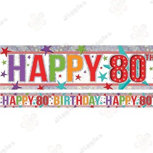 Happy 80th Birthday Foil Banner 