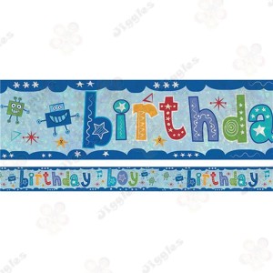 Birthday Boy Holographic Foil Banner 