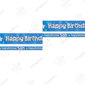 Happy Birthday Son Holographic Foil Banner 