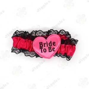 Lace Garter Bride To Be Hot Pink/Black