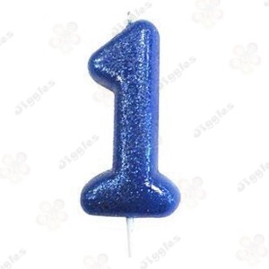 Giant Number 1 Blue Candle 