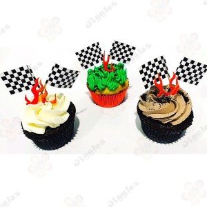 Chequered Flag (Grand Prix) Cupcake Toppers