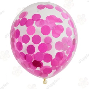 Confetti Balloon Pink 12"