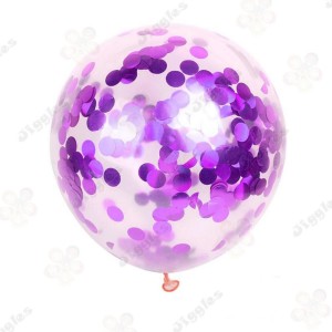 Confetti Balloon Purple 12"